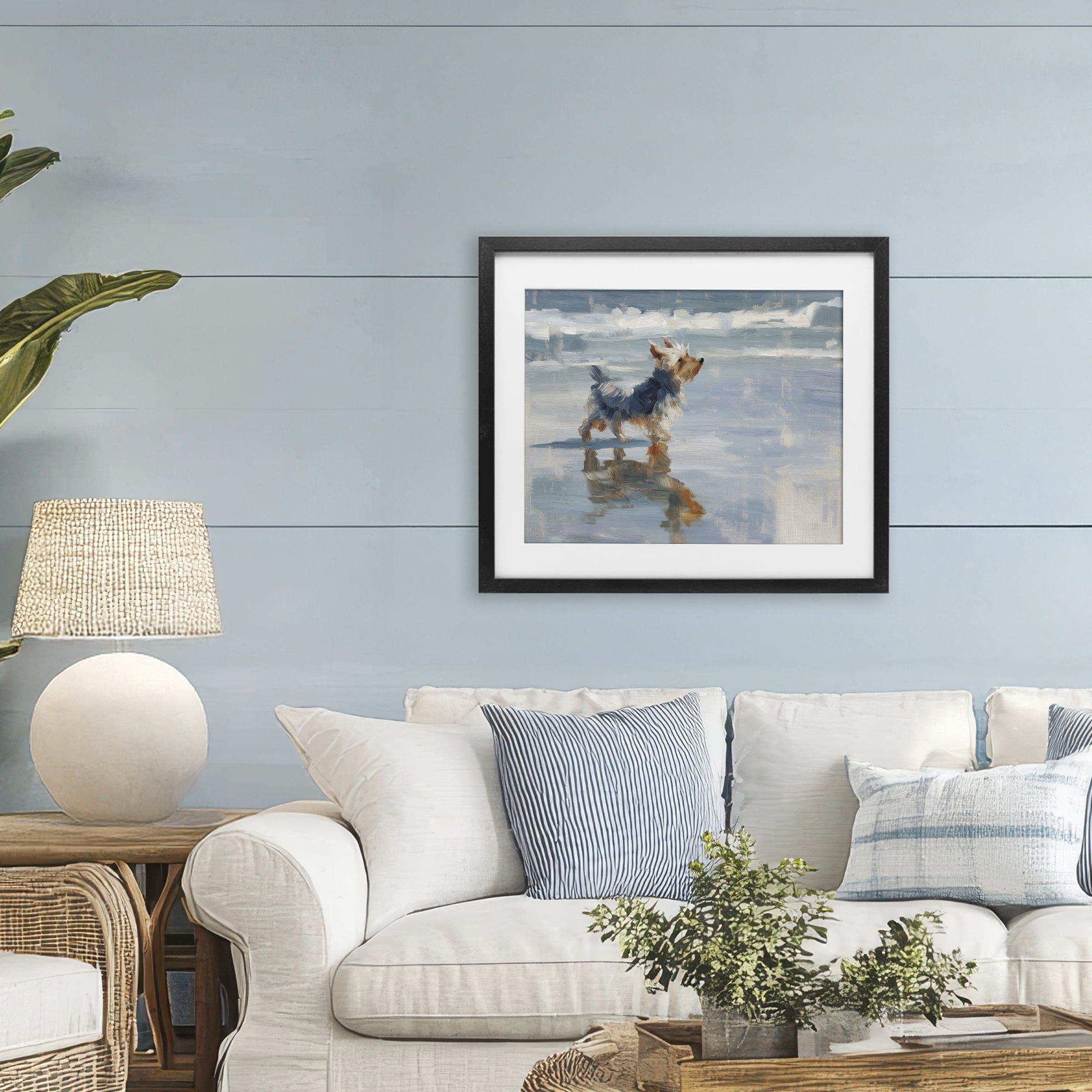 Stupell Industries Yorkie's Quiet Moment Black Framed Print Under Glass, design by Svetlana Aleynikova