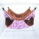 thumbnail image 4 of Hamaca colgante de doble capa para animales pequeños, jaula cálida, cama colgante para mascotas Conejo morado, 4 of 9
