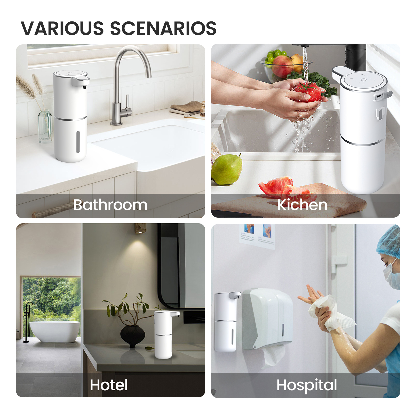 ALLJOY Automatic Touchless Soap Dispenser, 12.8oz photo 4