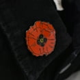 thumbnail image 2 of Red Poppy Flower Hard Enamel Lapel Pin, 2 of 11