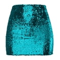 thumbnail image 4 of Riforla Sequin Skirts for Women Shiny Sequined Mini Skirts for Night Out Party Womens Skirts Green One Size, 4 of 4