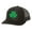 Black/Black, variant on Mens St. Patrick's Day Lucky Clover Embroidered Mesh Back Trucker Hat, Black/Black