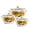 Juicy Lemons, variant on STPgoods Enameled Aluminum Belly Deep Stock Pot with Glass Lid Set of 3 Bird of Paradise Vintage Cooking Pot Set 2.2 Qt 4 Qt and 6.55 Qt Enamel Soup Pots