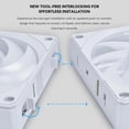 thumbnail image 4 of Fan Lian Li UNI CL120 ARGB 120 mm PWM, paquete triple, blanco, 4 of 8
