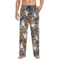 thumbnail image 3 of HPINK-T Halloween Pumpkin Ghost Men's Pajama Pants Soft Comfy Sleep Lounge Pants Pjs Bottoms with Pockets, 3 of 7