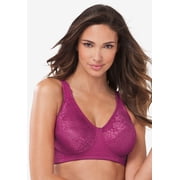 Comfort Choice Women's Plus Size Full Coverage Wireless Side Smoothing Bra