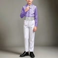 thumbnail image 3 of Lovzfmll 3-Piece Suit for Boys, Sequin Shirt & Bow Tie & Pants, Formal Performance Outfits for Big Boys, 17-18 Years, 3 of 9