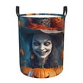 thumbnail image 6 of Lsque Modern Style Pumpkin Witch pattern Laundry Hamper Basket, Tall Woven Rope Hamper Basket for Clothes, Lightweight Storage Basket, Collapsible Waterproof-Medium, 6 of 8