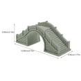 thumbnail image 2 of OULII Resin Bridge For Garden Bridge Statue Grey Vintage Style 1Set, 2 of 5