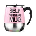 thumbnail image 2 of Injueey Taza de acero inoxidable para café, agua, recipiente agitador automático magnético, taza mezcladora inteligente, batidora de Utensilios de cocina Rosa, 2 of 6