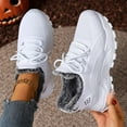 thumbnail image 6 of YLYL Womens Sneakers Warm Fur Lined Lace up Non Slip Lightweight Breathable Running Walking Shoes, 6 of 9