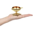 thumbnail image 2 of Shubhkart Solid Brass Oil Lamp Diya for Puja with Turtle Base, 2 of 10