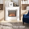 thumbnail image 4 of HOMCOM Baroque Fireplace Mantel, Fireplace Surround with Leg, White, 4 of 8