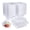 Hamburger Box, variant on Scheam 100 Pcs Transparent Cake Slice Containers Plastic Containers Out Tray, 5 Inches Clear Plastic Take out Containers for Dessert, Cakes, Cookies, Salads, Pasta, Sandwiches