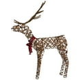 thumbnail image 3 of Northlight 47" LED Lighted Standing Rattan Reindeer Outdoor Christmas Decoration, 3 of 8