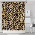 thumbnail image 2 of Animal Print Shower Curtain, Leopard and Cheetah Pattern, Waterproof Fabric with Plastic Hooks, Machine Washable Modern Fashion Design, Abstract Spots Texture Cute Cartoon Aesthetic, 2 of 5
