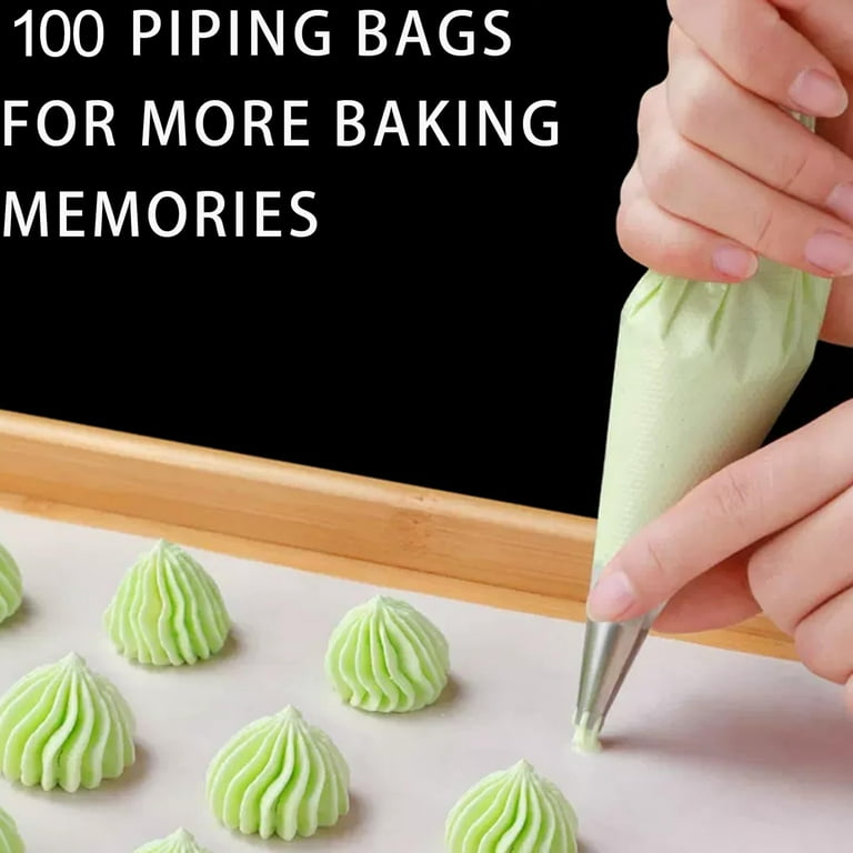 Waroomhouse 100Pcs Clear Piping Bag Disposable Triangle Cupcake