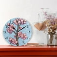 thumbnail image 5 of Cartoon Plum Blossom Round Wall Clock Silent Analog Battery Operated Gold Pointer Home Decor 9.84" Diameter, 5 of 11