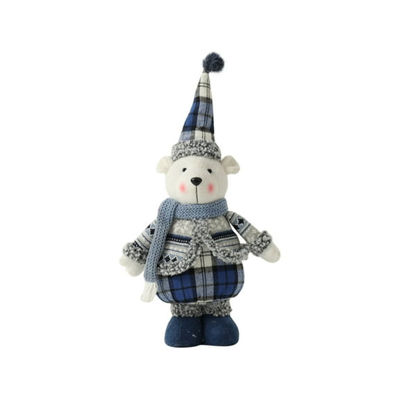 Drses Christmas Blue Fabric Cute Short-legged Reindeer Doll