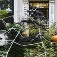 thumbnail image 2 of Halloween Spider Decorations Set 16.4ft Spider Webs 5ft Giant Spider with 20 Small Spiders Cotton Wool Yard Home Party Haunted Decor, 2 of 9