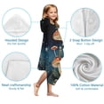 thumbnail image 7 of Colorful Mushroom Eye Black Pattern Hooded Bath Towel，50"x30" for Ages 3 To 12 Kids, Quick Dry Lightweight Soft Microfiber Hood Beach Towel Cover Up for Kids, 7 of 7