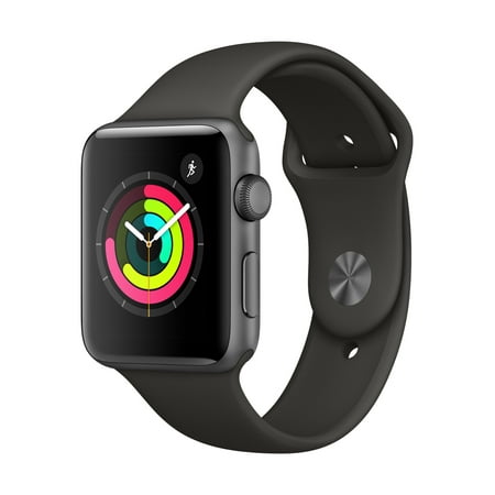 Refurbished Apple Watch - Series 3 - 42mm - Space Gray Aluminum Case - Gray Sport