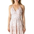 thumbnail image 3 of Love Tree Womens Juniors Floral Babydoll Fit and Flare Mini Dress (Blush, Small), 3 of 3