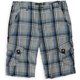 thumbnail image 1 of Helix Mens Plaid Casual Cargo Shorts, Azul, 40 Helix Carga, 1 of 2