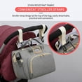 thumbnail image 2 of Diaper changing bag, multi-functional baby changing bag, includes insulated bottle holder, essential for baby travel, large capacity travel backpack with USB charging port and stroller strap (gray)., 2 of 8