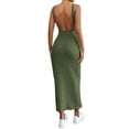 thumbnail image 4 of xiaxaixu Femmes Tricot Robe, Sans Manches Dos Solide Slim Ajustement Robe Longue d'Été pour Cocktail de Fête, 4 of 9