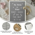 thumbnail image 6 of HBCY Creations 12"x17" Felt Letter Board - Solid Wood Frame - White Wash - Gray Felt - 389 PP Letters Including Numbers, Symbols, Icons - Canvas Carrying Case, 6 of 11