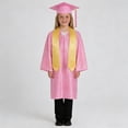 thumbnail image 5 of Kids Kindergarten Graduation Cap and Gown with Gold Stole for Kids Pink Cap and Gown Graduation Photography Outfit, 5 of 5