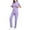 Purple, variant on LSLJS Scrubs for Women Set Zipper Collar Nursing Uniform Top Multi Pocket Pants, Casual Workwear Scrubs Set Solid Top and Pants, S-2XL