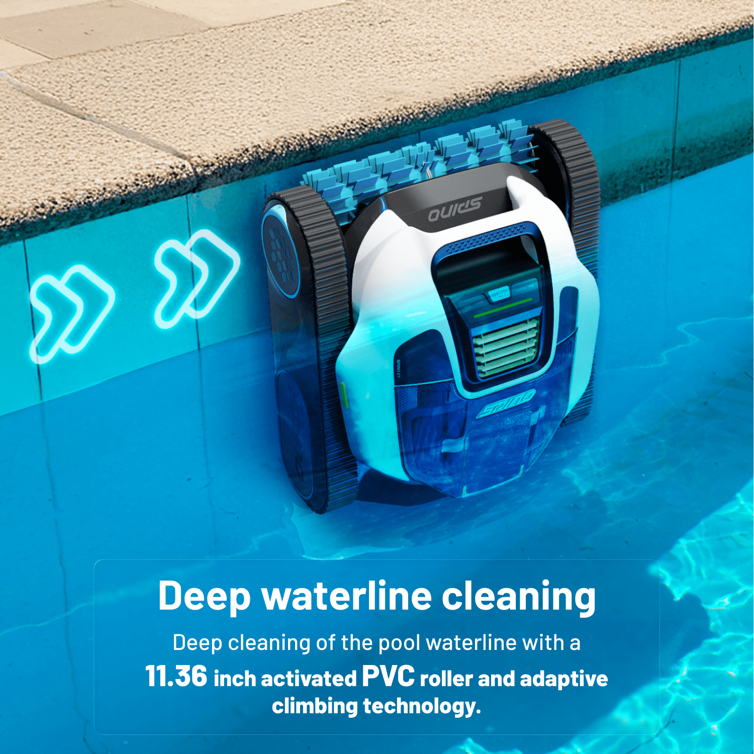 Spino E1 Robotic Pool Cleaner, Automatic Pool Vacuum for Above Ground & Inground Pool