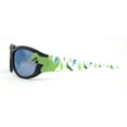 thumbnail image 3 of Boys Color Mirror T-Rex Dinosaur Print Arm Oval Sport Sunglasses Black - Blue Mirror, 3 of 4