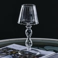 thumbnail image 4 of Glass Tea Light Candle Holder Desk Lamp Shape Candle Holder Table LED Candle Holder for Wedding Birthday Party Decoration, 4 of 8
