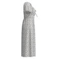 thumbnail image 3 of Vestido George para Mujer, Manga Corta con Elástico Smock en Espalda, Flores Blanco Talla CH, 3 of 4