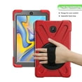 thumbnail image 3 of KIQ Shield Series for Samsung Galaxy Tab A 8.0 Case 2018 , Shockproof 360 Rotatable W/ Kickstand Hand Strap Shoulder Cover for Galaxy Tab SMT387v Tab A Verizon Case 8.0 SM-T387 [Red], 3 of 9