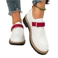 thumbnail image 5 of Women’s Casual Slip on Tassel Loafers Dressy Non-Slip Chunky Sole Leather Womens Casual Shoes Comfortable Walking Shoes Slip On Shoes Women Wide Toe Box Business Loafers Moccasins Comfort Flats 38, 5 of 5