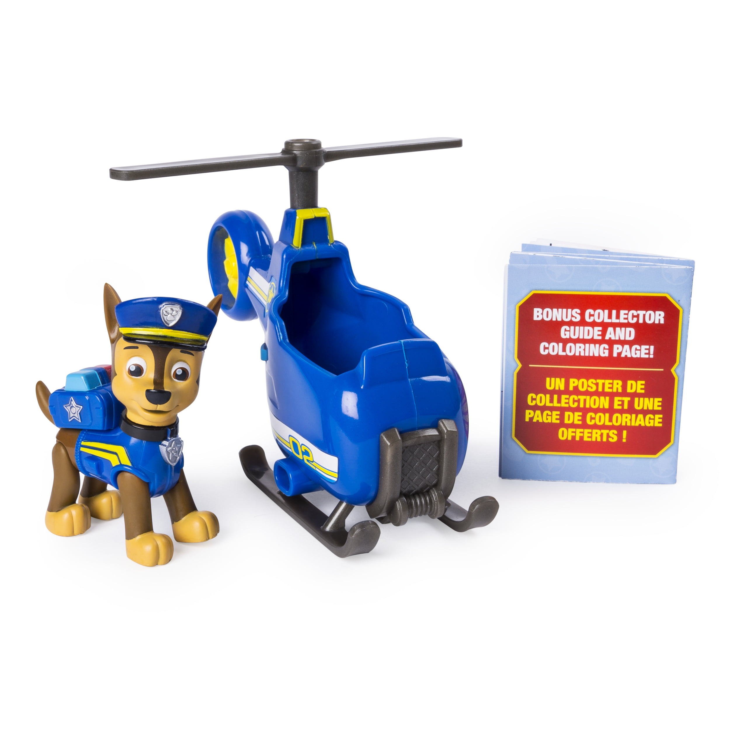 PAW Patrol Rescue, Chase's Mini Helicopter with Collectible Figure for Ages 3 and Up
