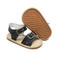 thumbnail image 2 of Zanarzt Baby Sandles Unisex Summer Slide Sandals Baby Comfort Anti-Slip Open Toe Adjustable Walking Beach Shower Shoes for Boys Girls Black,US 4, 2 of 5