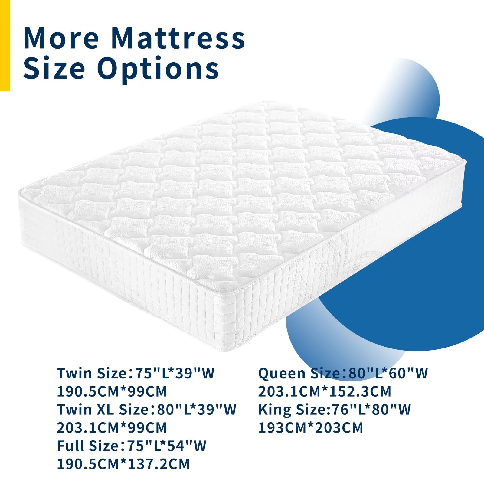 10 Inch Twin Hybrid Mattress - Medium Firm, Memory Foam & Pocketed Coils for Motion Isolation & Pressure Relief, CertiPUR-US Foam, Fiberglass-Free, Mattress in a Box White