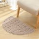 thumbnail image 4 of 1 felpudo, alfombrilla suave, semicircular, en forma de media luna, felpa, antideslizante, superabsorbente, felpudo de microfibra para el hogar, baño, dormitorio camello WD.WDQZL Producto electrónico, 4 of 5