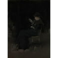 thumbnail image 2 of James Abbott McNeill Whistler 14x18 Gold Ornate Wood Frame and Double Matted Museum Art Print Titled - Arrangement in Black; Girl Reading (ca. 1880-90), 2 of 4