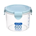 thumbnail image 1 of Yuarrent Latas selladas de plástico, caja de almacenamiento de cocina, recipiente transparente para alimentos, mantiene fresco Organizadores de utensilios de cocina azul S, 1 of 6