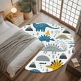 thumbnail image 3 of Cartoons Cute Dinosaurs Area Rug, Gray Blue Dinosaurs Animals Washable Large Circle Carpet, Non Slip Round Rug for Living Room/Bedroom/Dining Room/Home Office/Dorm, 3 of 9