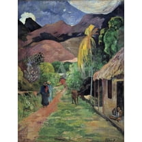 A Street in Tahiti by Paul Gauguin, Unframed Photographic Print Wall Art Sold by Art.Com