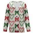 thumbnail image 4 of Xmyrz Womens Cardigans Print Winter Button Down Christmas Casual Cardigan Jacket Open Front Vogue Cardigan Casual Tops, 4 of 5