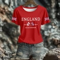 thumbnail image 5 of Yuanlong Womens England Union Graphic T Shirt Crewneck Short Sleeve Tees Soft Loose Casual Patriotic Holiday Travel Stylish Top, 5 of 5
