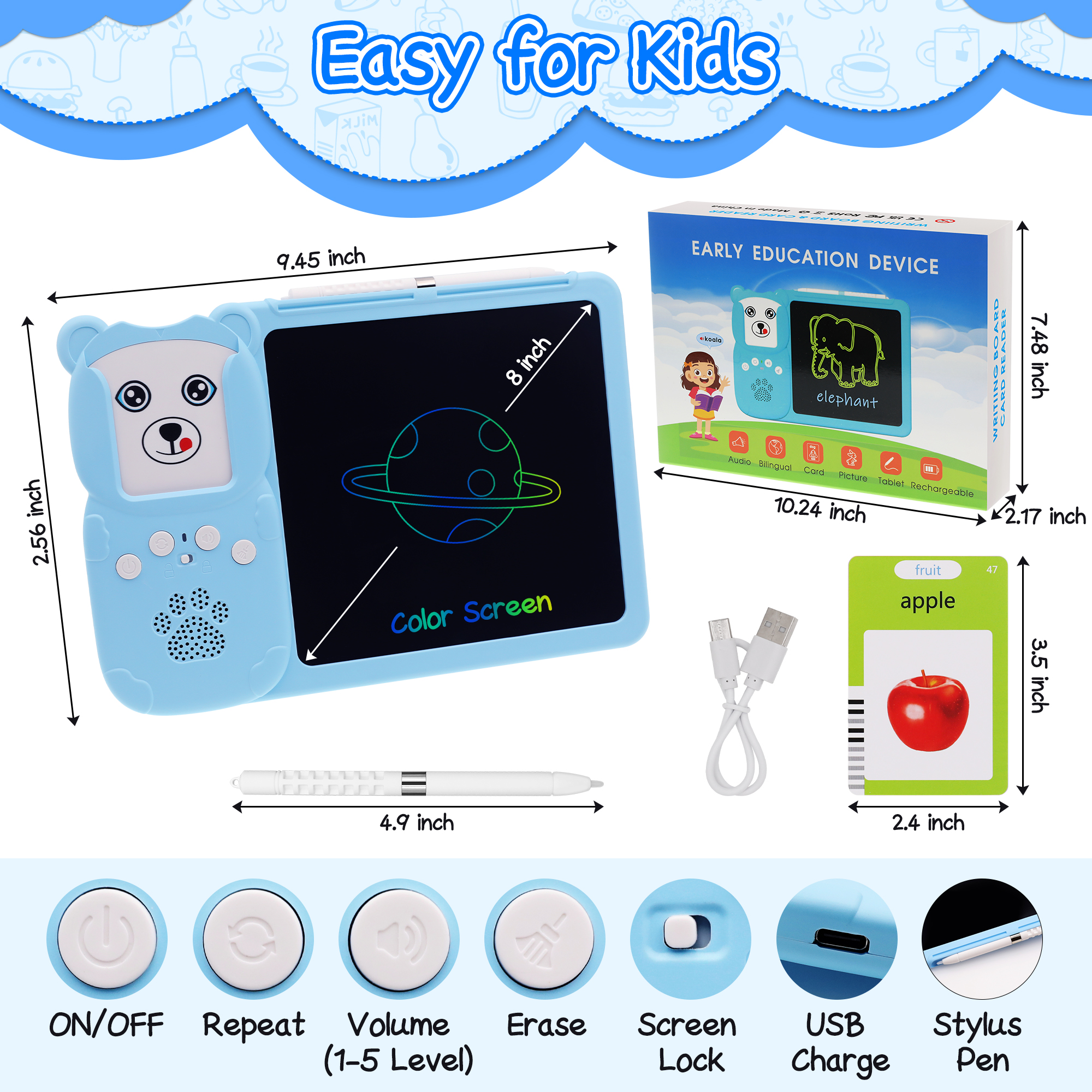 Magotan 2-in-1 Drawing Tablet and Talking Flashcard Reader photo 5